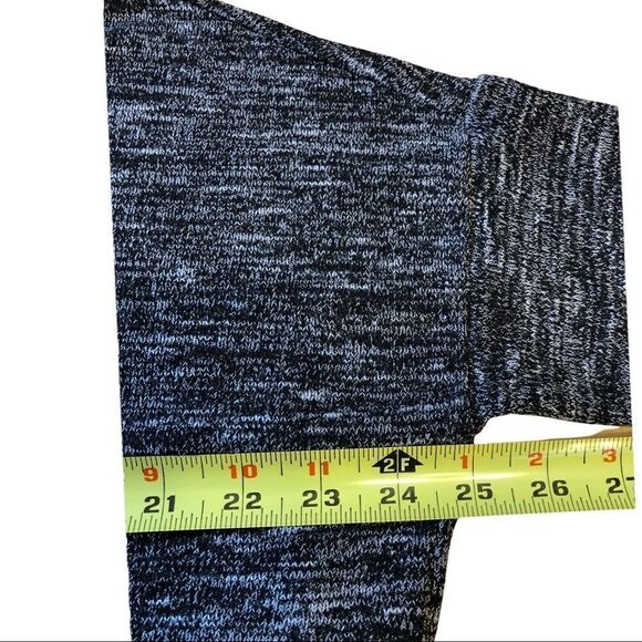 vero Moda in Blue - Grey Heather Sweater with Black Leather Accents. - Picture 6 of 11